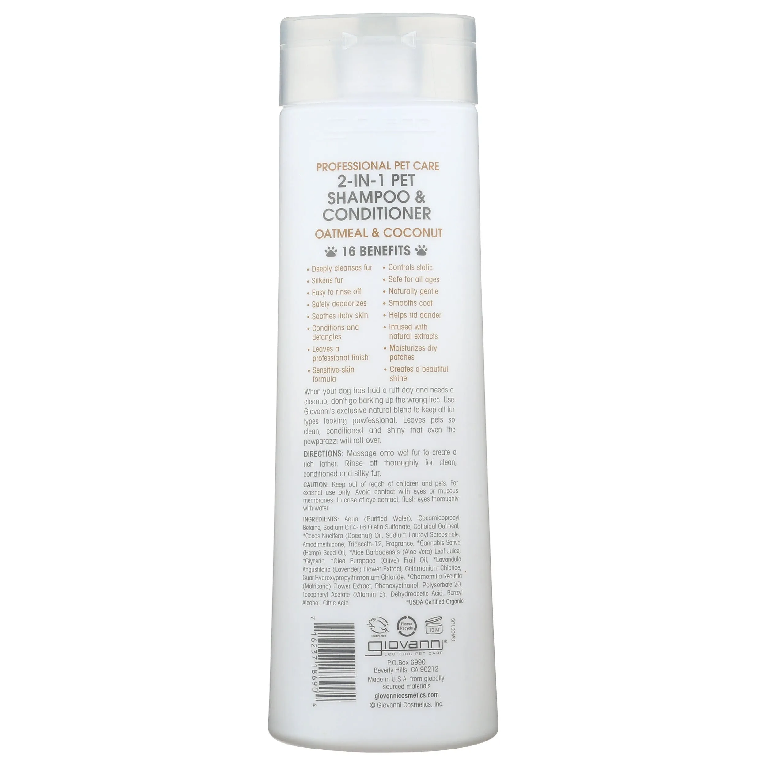 2-In-1 Pet Shampoo & Conditioner (Oatmeal & Coconut)