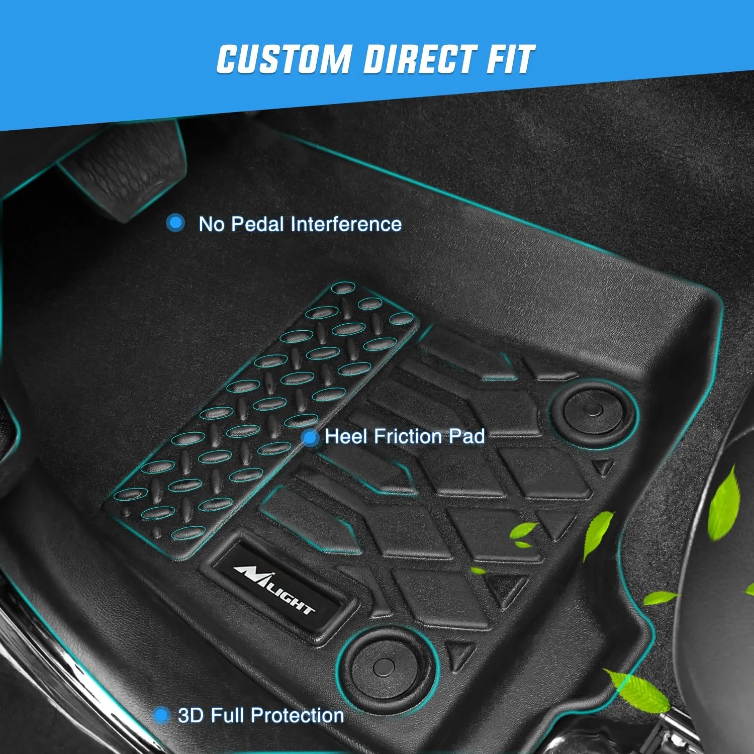 2023 2024 2025 Chevy Colorado/GMC Canyon Crew Cab TPE Floor Mats