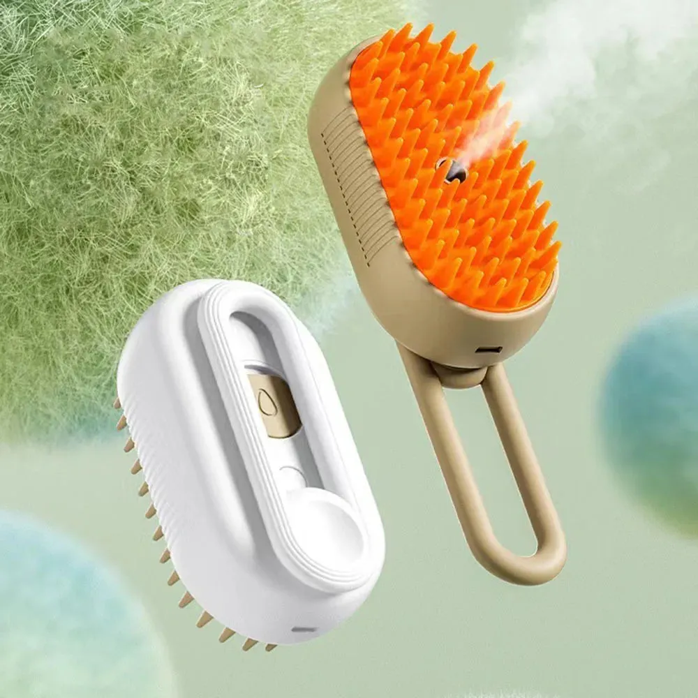 3-in-1 Electric Pet Grooming Brush – Massage, Hair Removal, Steam