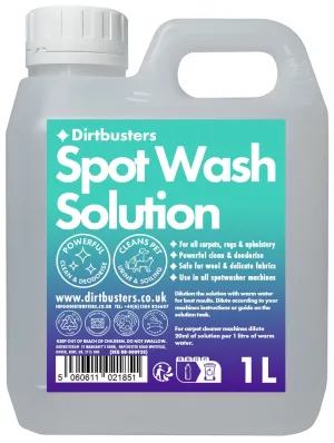 Dirtbusters Spotwash Carpet Cleaner Shampoo Solution (1L)