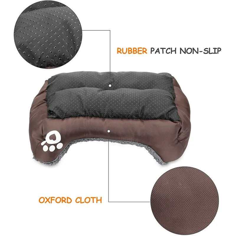 Dogs Bed Basket House  Soft Fleece Warm Bed