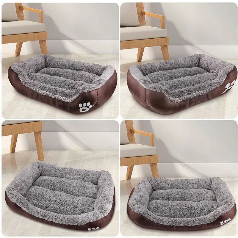 Dogs Bed Basket House  Soft Fleece Warm Bed