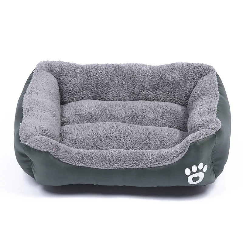Dogs Bed Basket House  Soft Fleece Warm Bed