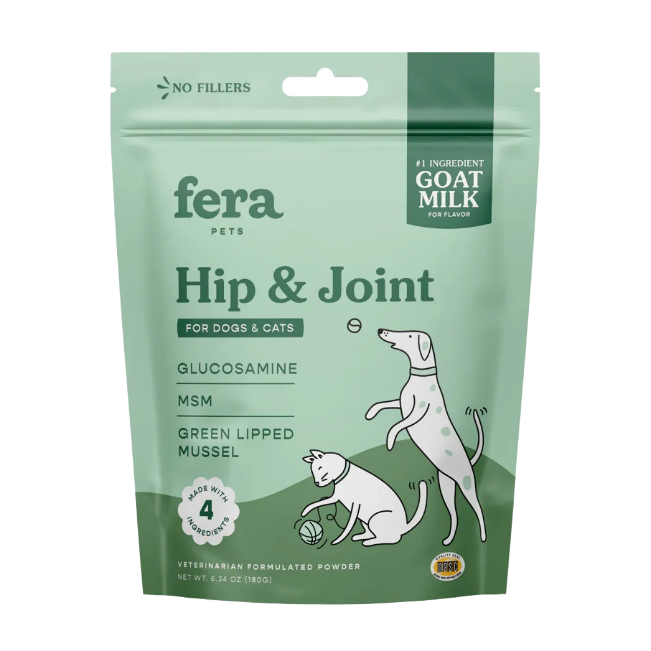 Fera Pet Organics Dog and Cat Supplement, Hip   Joint Goat Milk