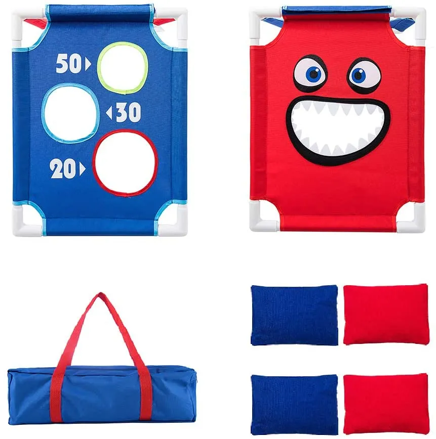 Foldable Bean Bag Toss Portable Cornhole Board Game Set
