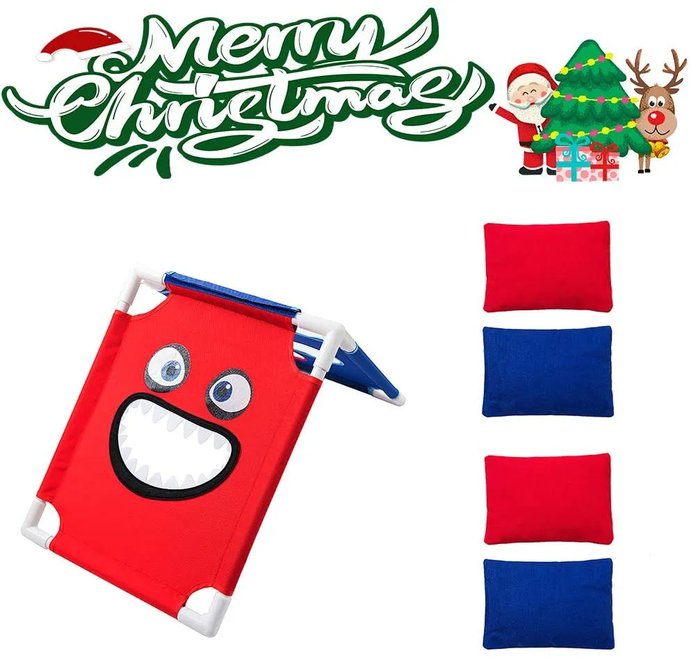 Foldable Bean Bag Toss Portable Cornhole Board Game Set