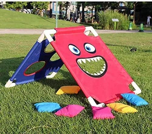 Foldable Bean Bag Toss Portable Cornhole Board Game Set