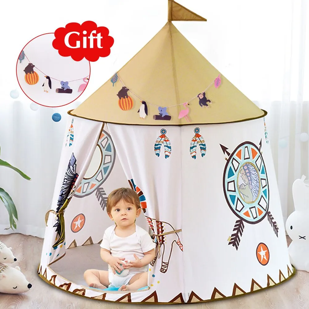 Kid Tent House Portable Princess Children Teepee Tent Play Tent