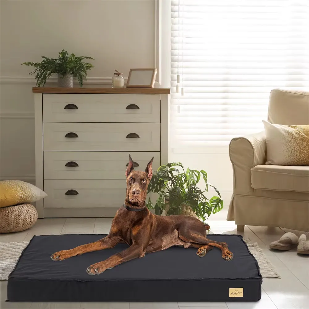 Large Orthopedic Waterproof Dog Bed – 2-in-1 Crate Mattress with Removable Washable Cover