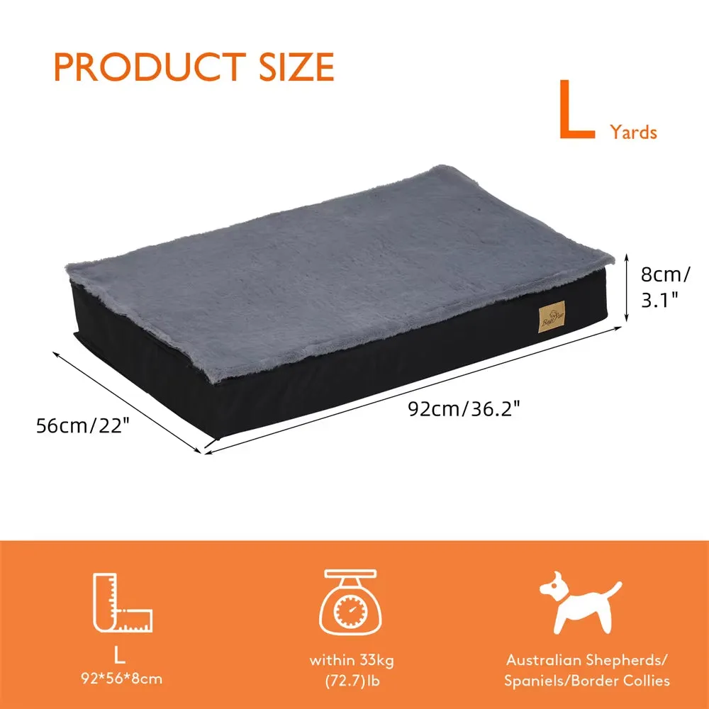 Large Orthopedic Waterproof Dog Bed – 2-in-1 Crate Mattress with Removable Washable Cover
