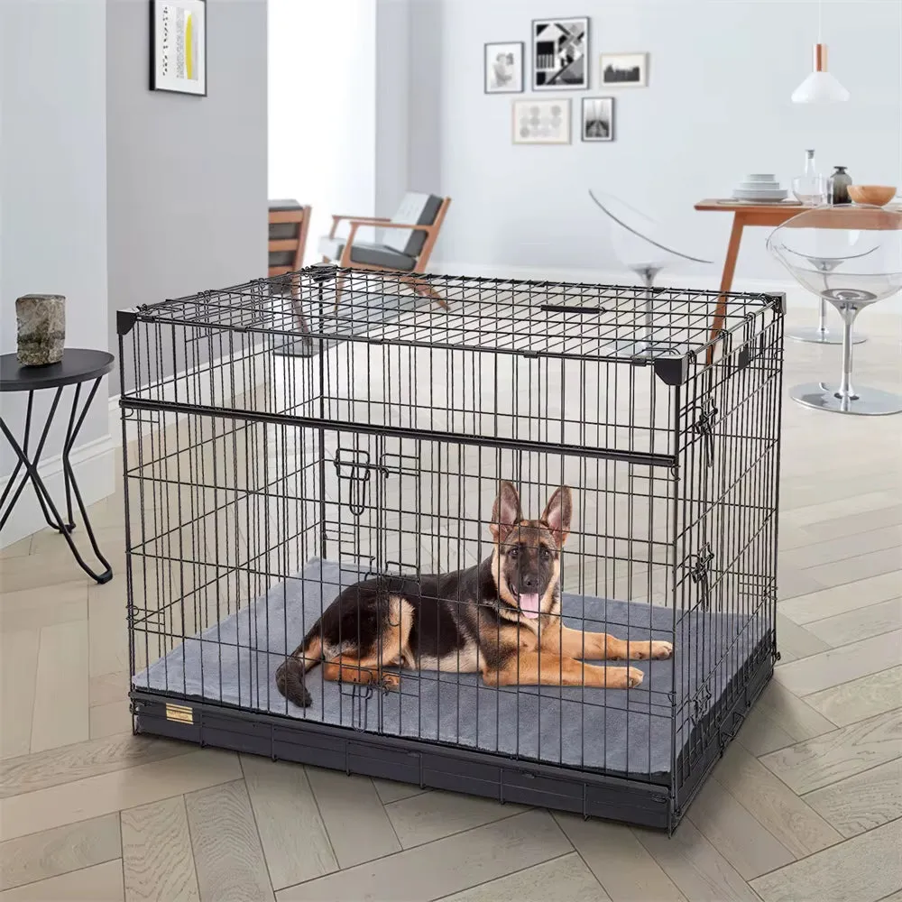 Large Orthopedic Waterproof Dog Bed – 2-in-1 Crate Mattress with Removable Washable Cover