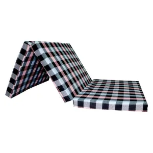 MOLIRA Foldable Foam Mattress Single Bed| Folding Single Bed Matterss for Floor, Travelling, Light Weight 01(Multicolor 0, 3 Folding 72 * 36 * 2) (PR -01)