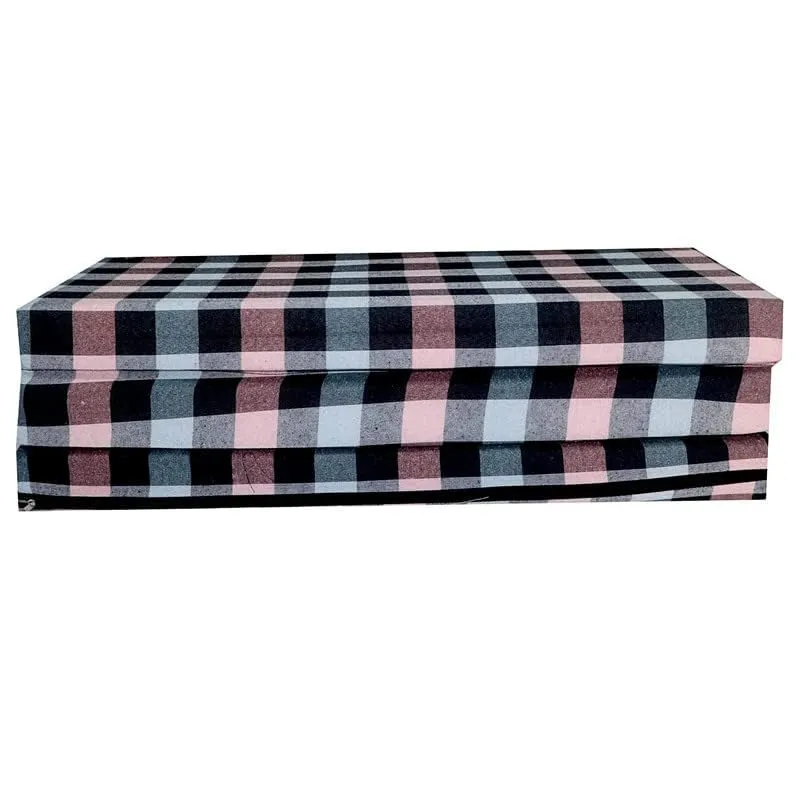 MOLIRA Foldable Foam Mattress Single Bed| Folding Single Bed Matterss for Floor, Travelling, Light Weight 01(Multicolor 0, 3 Folding 72 * 36 * 2) (PR -01)