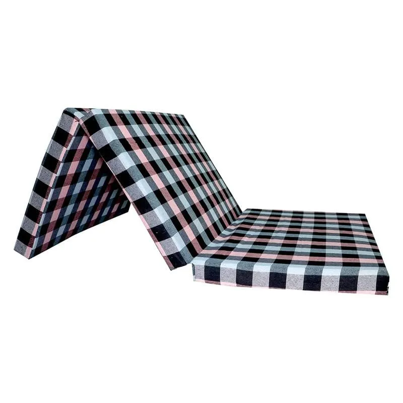 MOLIRA Foldable Foam Mattress Single Bed| Folding Single Bed Matterss for Floor, Travelling, Light Weight 01(Multicolor 0, 3 Folding 72 * 36 * 2) (PR -01)