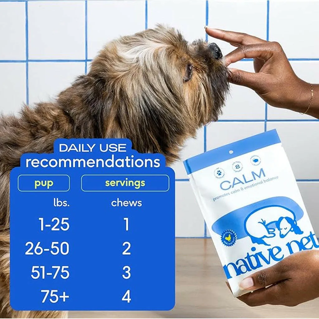 Native Pet Anxiety Relief Calming Chicken Chews for Dogs