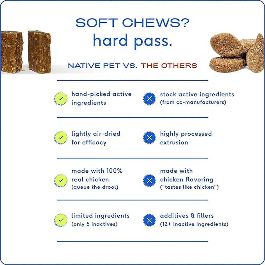 Native Pet Anxiety Relief Calming Chicken Chews for Dogs