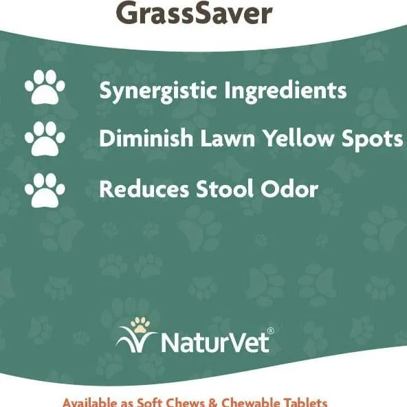 NaturVet GrassSaver (No More Yellow Spots!) Soft Chews for Dogs