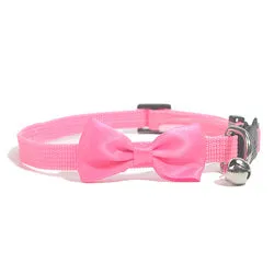 PAWS ASIA Lazada Hot Sale Nylon Small Multi Color Pet Collar Bow With Bell Cat Jewelry Dog