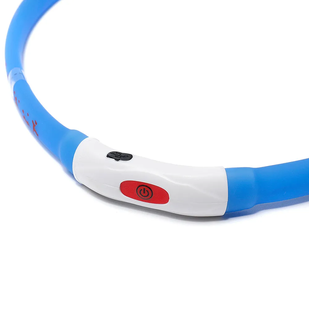 PAWS ASIA Manufacturer Custom Fashion Usb Charging Lighting Neon Dog Collar Cat