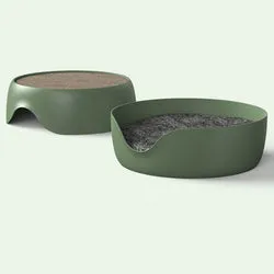 PAWS ASIA Suppliers Dropshipping New 2 In 1 Warm Easy Clean Round Cat Scratching Bed Cardboard