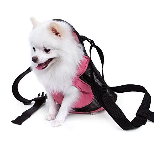 Pettom Front Cat Dog Backpack Travel Bag Carrier Free Your Hands Lightweight and Safe (XL)
