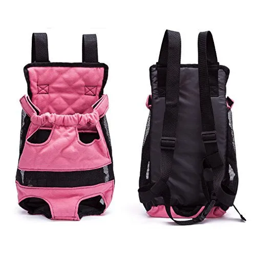 Pettom Front Cat Dog Backpack Travel Bag Carrier Free Your Hands Lightweight and Safe (XL)