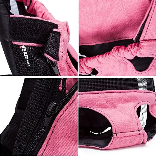 Pettom Front Cat Dog Backpack Travel Bag Carrier Free Your Hands Lightweight and Safe (XL)
