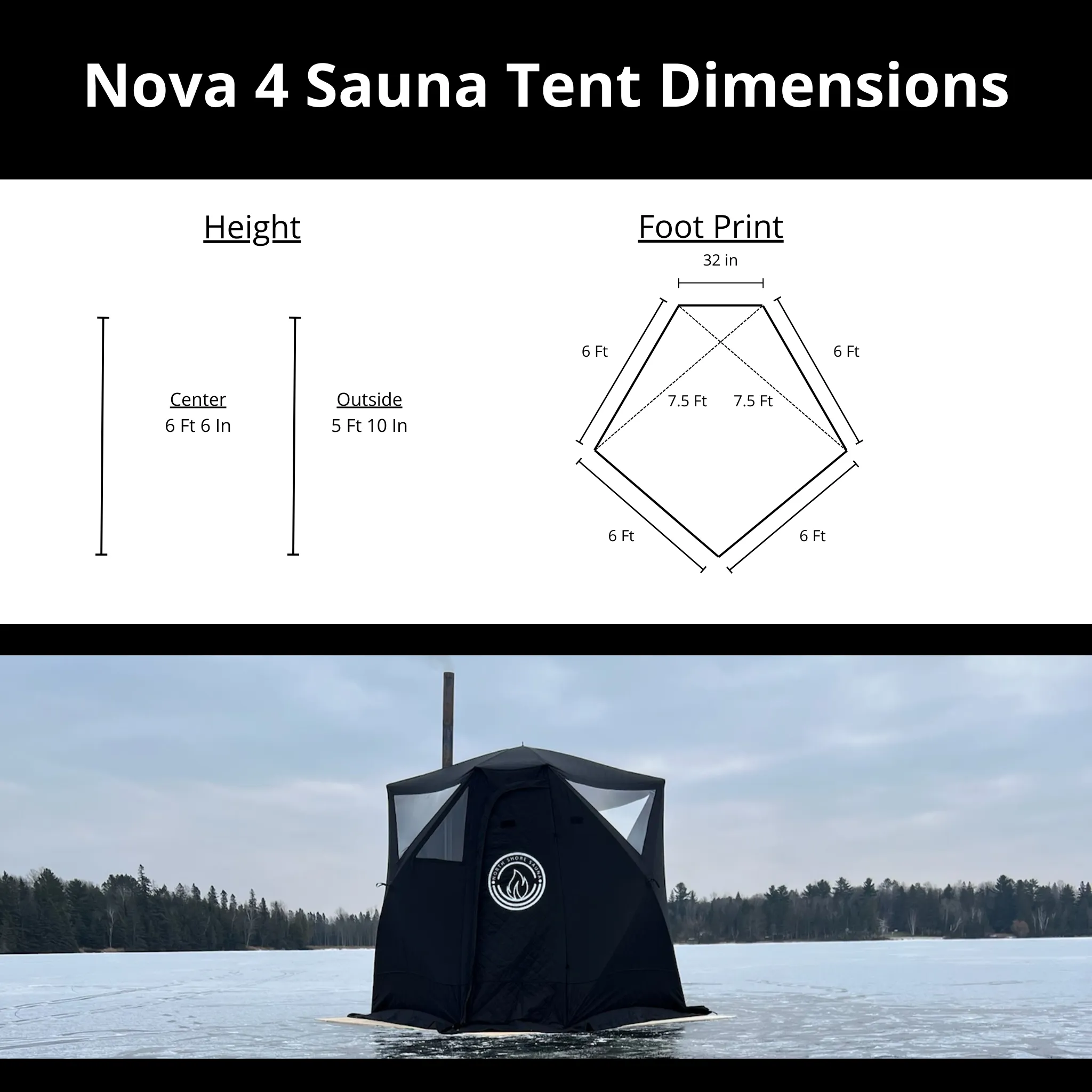 Portable Sauna Tent - Nova 4 Tent - 4 People - Tent Only