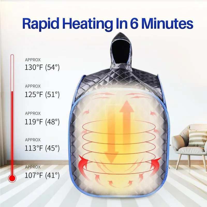 Portable Steam Sauna Home Spa Personal Steam Sauna Tent Indoor with Steamer 1 Person Steam Room Adjustable Durable Portable Foldable Portable Personal XL Portable Portable Foldable Home Spa
