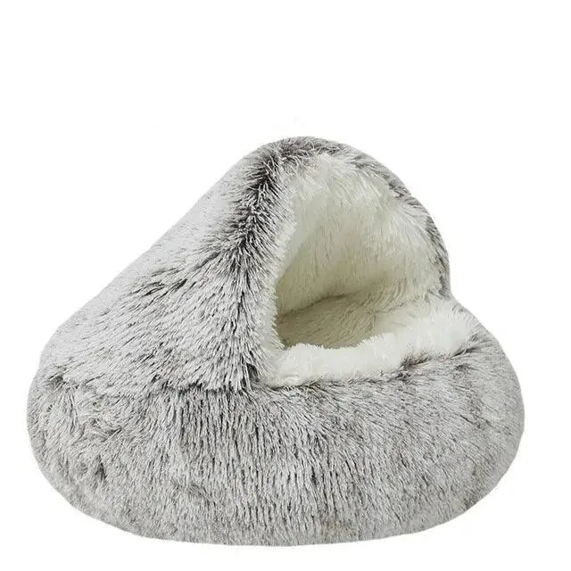 Soft Cat Bed, Cozy Plush, Warm Sleeping Bed for Cats & Small Dogs