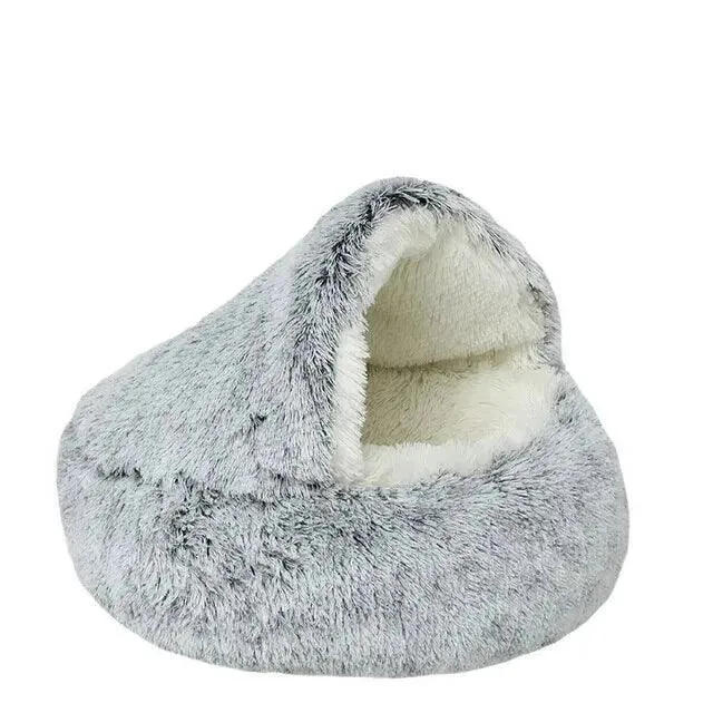 Soft Cat Bed, Cozy Plush, Warm Sleeping Bed for Cats & Small Dogs