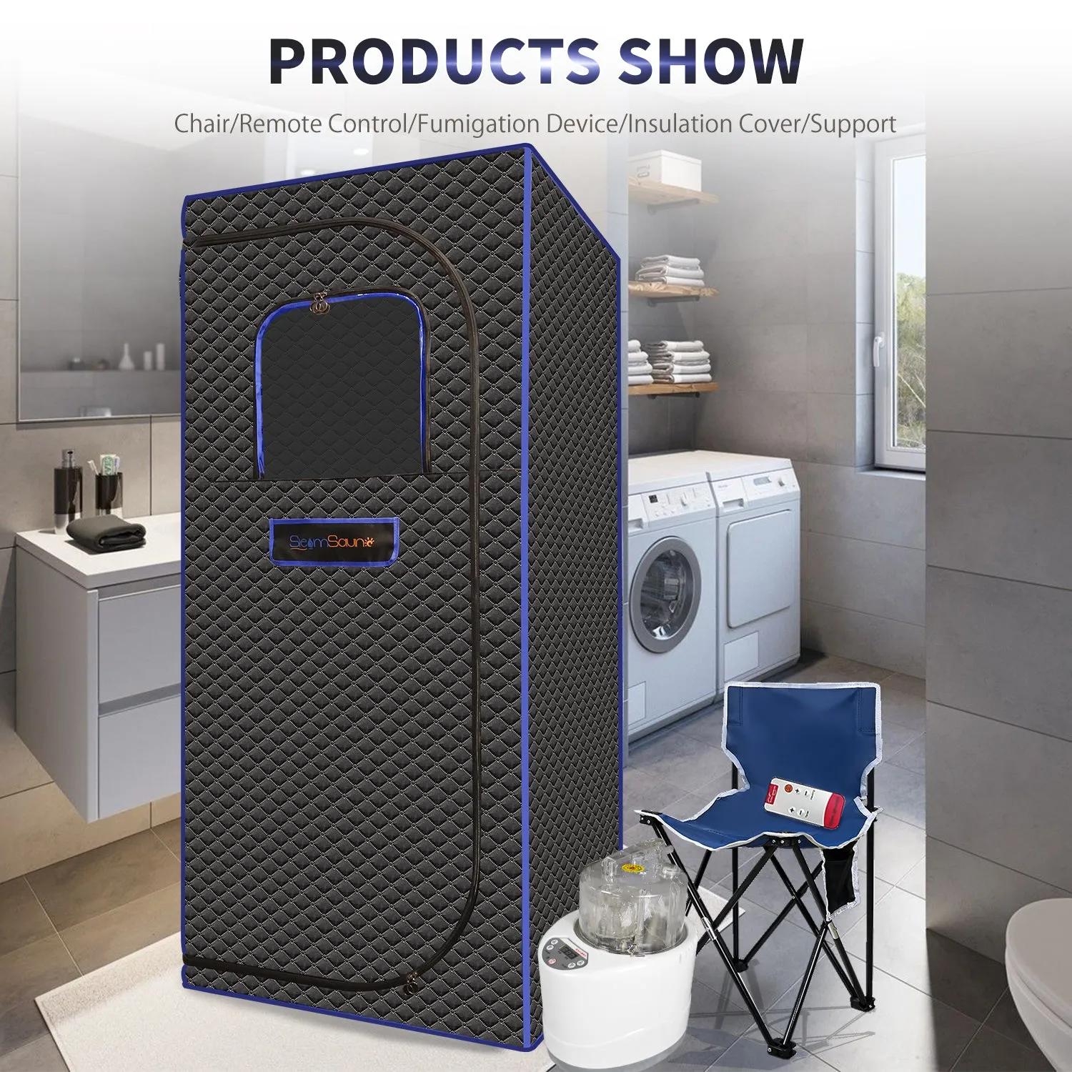 Sojourner Portable Sauna for Home - Steam Sauna Tent, Personal Sauna - Sauna Heater, Tent, Chair, Remote Included for Home Sauna - Enjoy Your Own Personal Spa