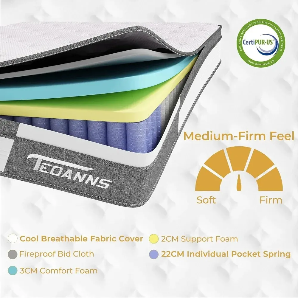 TEOANNS 10" Memory Foam Mattress