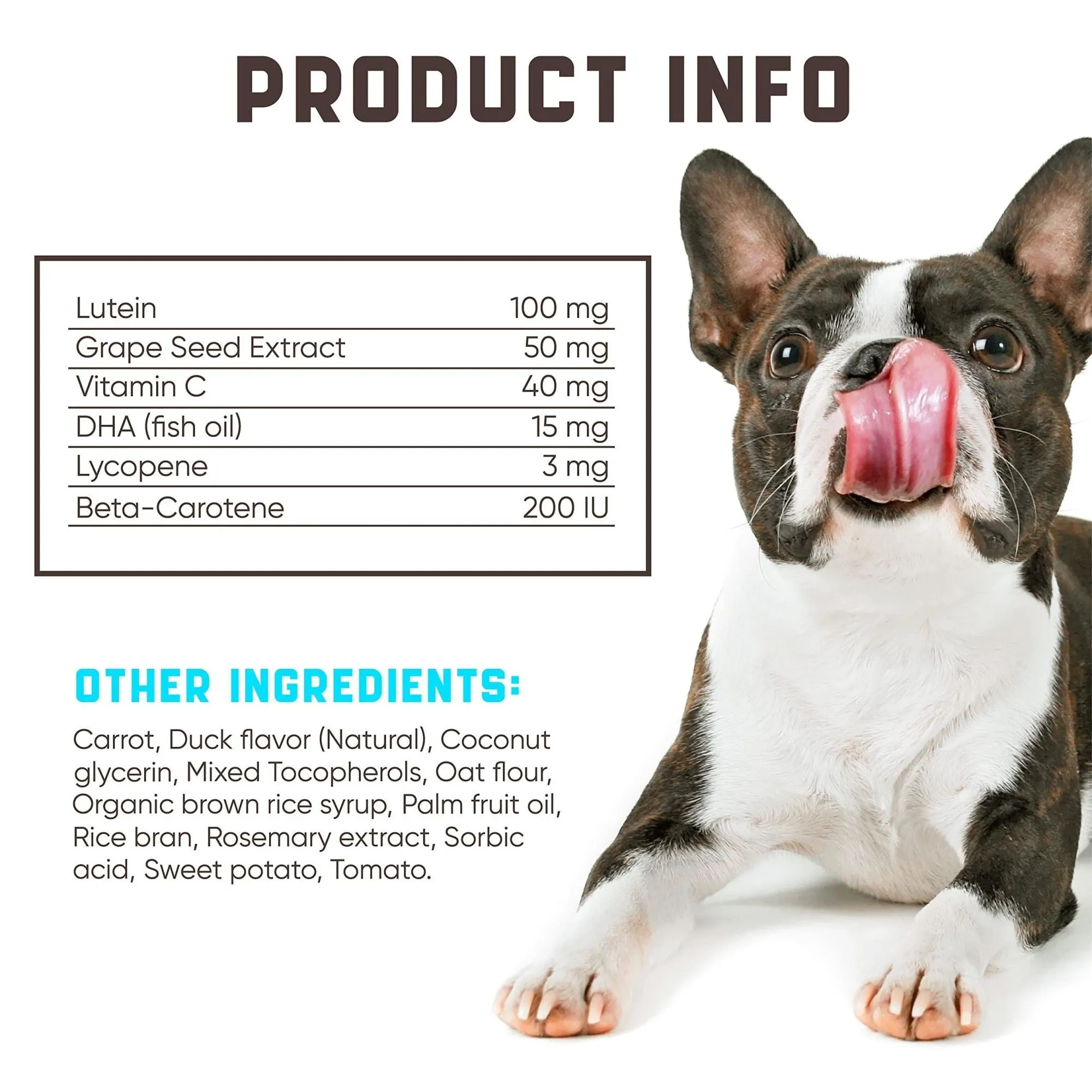 Vision Supplement for Eye Care and Immune Support for Dogs - 180 Soft Chews